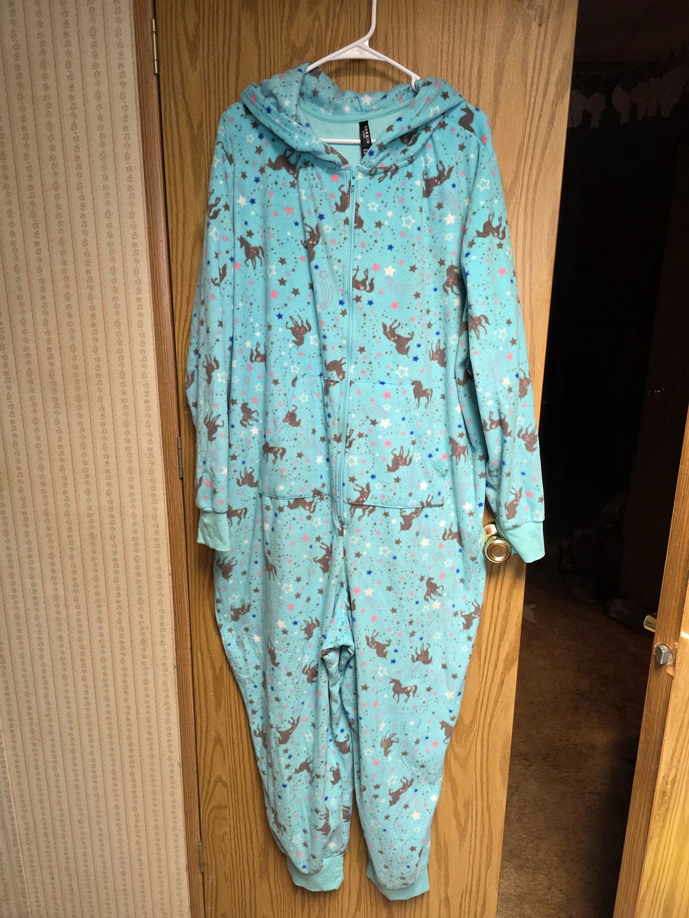 torrid Aqua Hooded Unicorn Print Onesie Pajamas